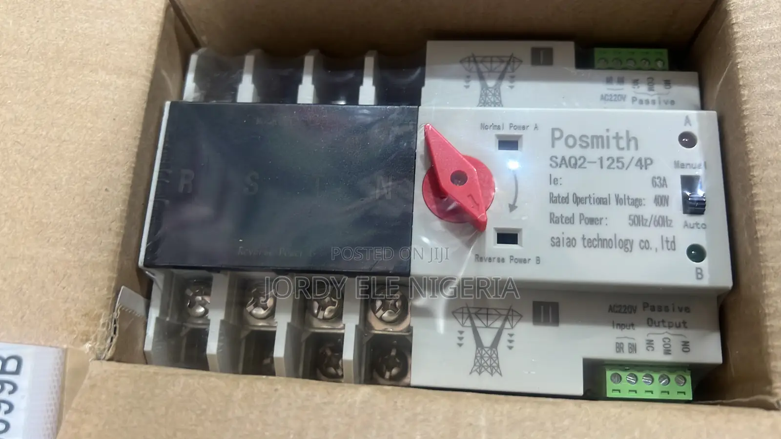 Automatic Transfer Switch (ATS) 125amps 4pole
