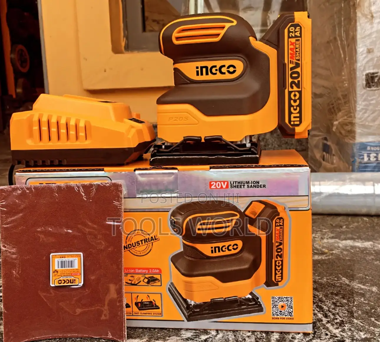 Ingco Cordless Sandpaper Polisher 20v Super Ingco