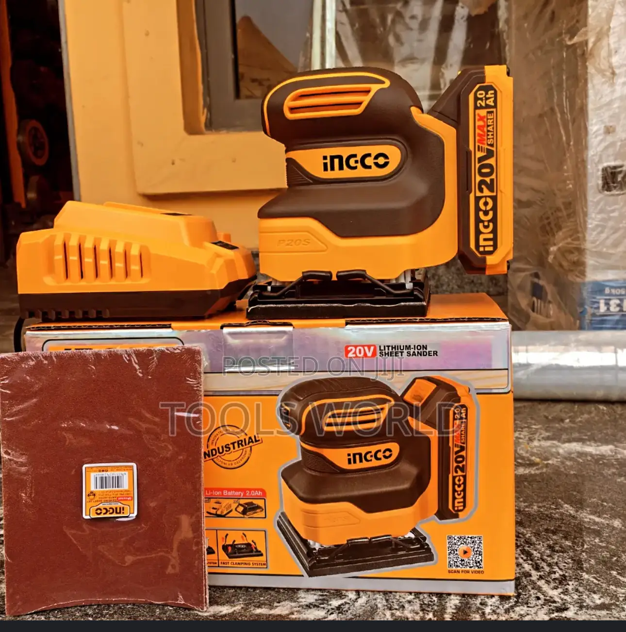 Ingco Cordless Sandpaper Polisher 20v Super Ingco
