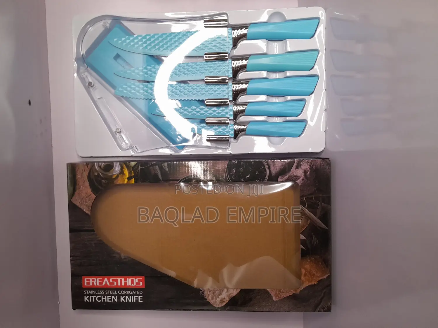 5pcs Corrgated Stainless Steel Kitchen Knife Set