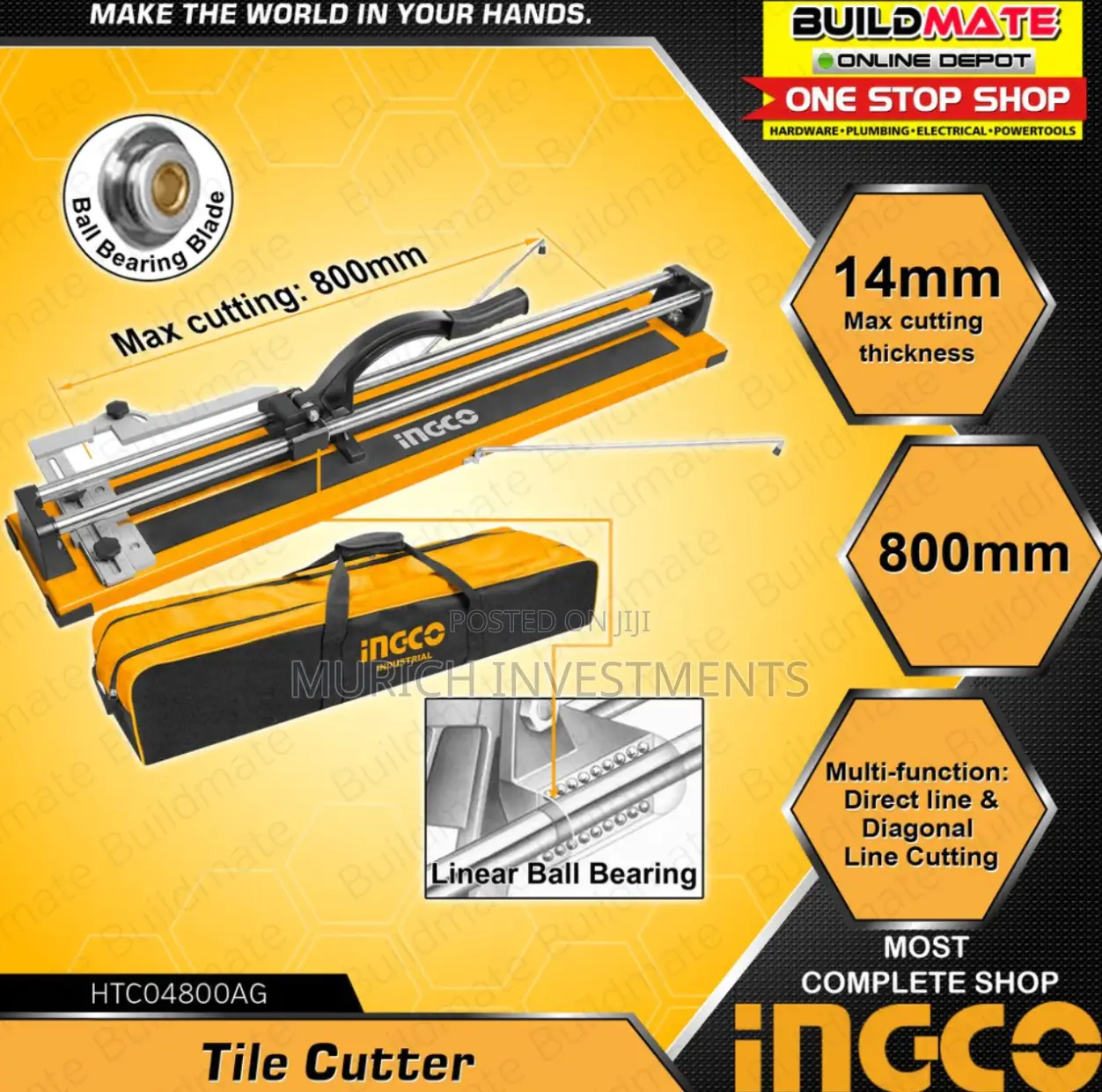 Ingco Tile Cutter Professional 80cm 800mm