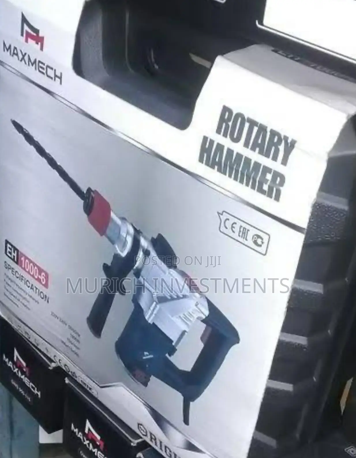 32mm Heavy Duty Reversible Rotary Hammer Drill With 5 Bits