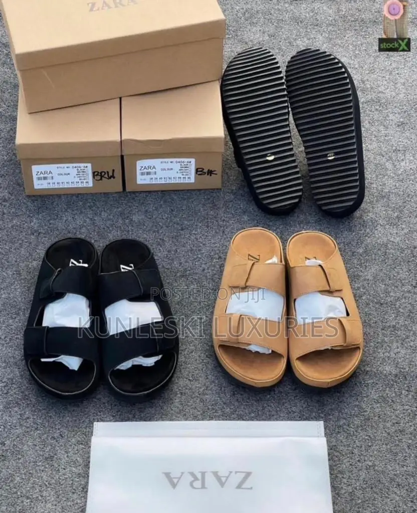 Original Zara Leather Slippers