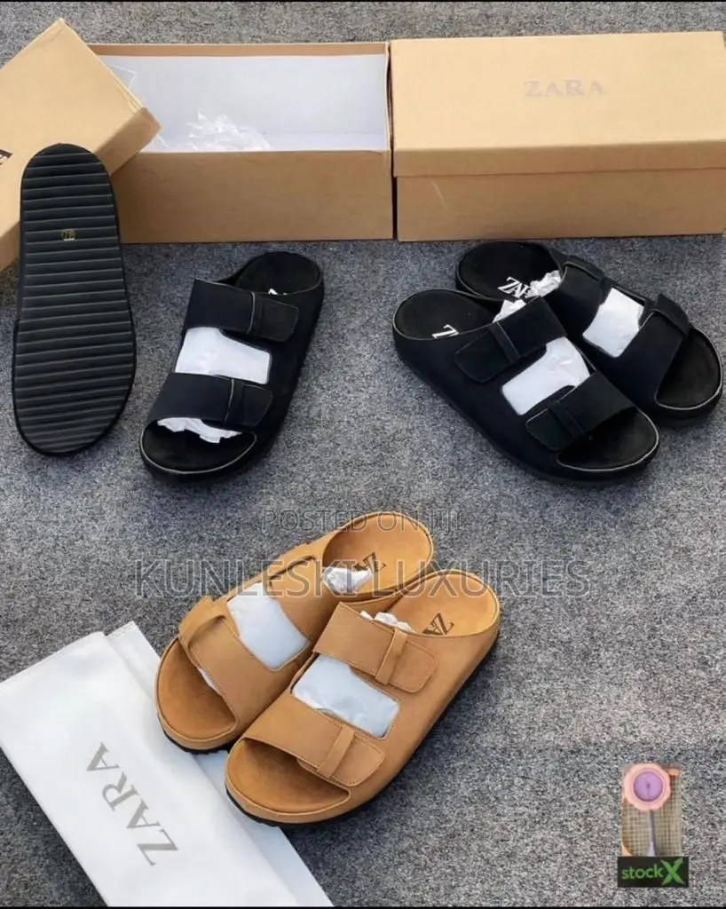 Original Zara Leather Slippers