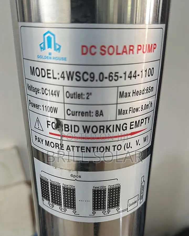 1.5hp GOLDEN HOUSE DC Solar Submersible Pump