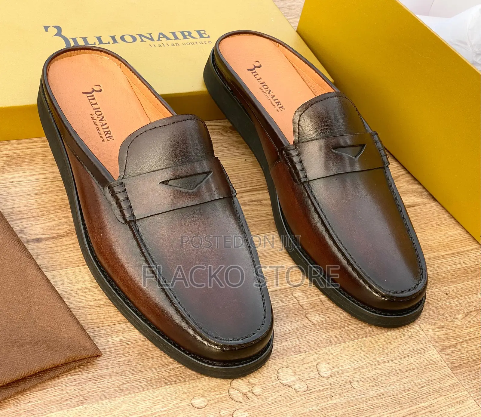 Original Billionaire Leather Half Shoes