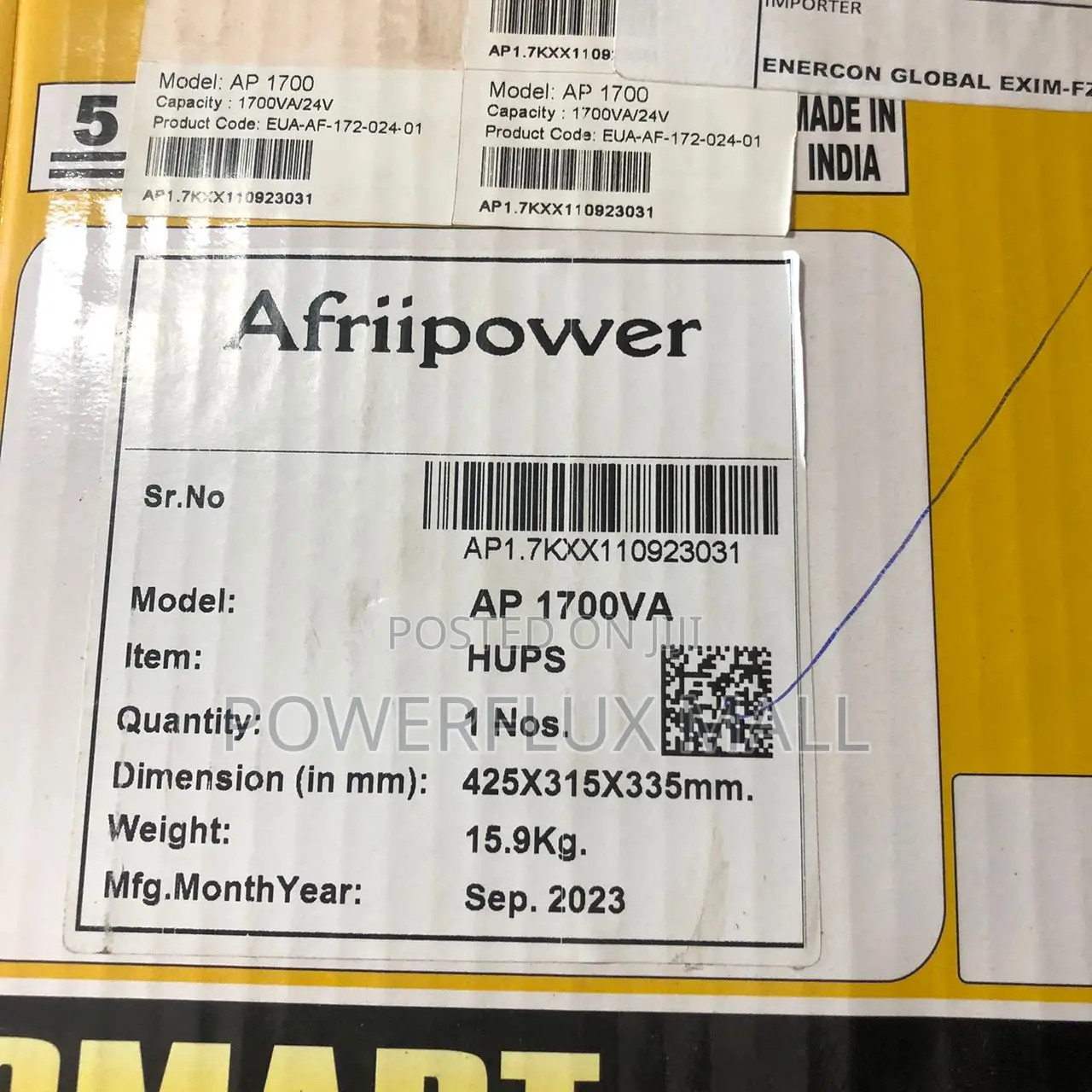 Afriipower 1700VA (1.7kva) 24V Pure Sine Wave Inverter