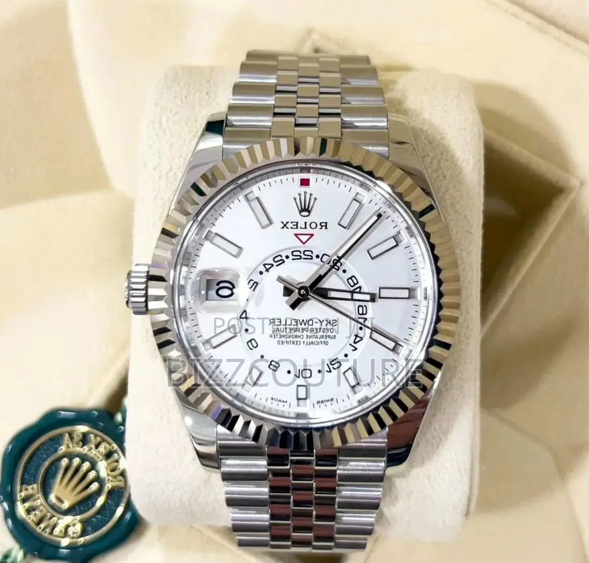 Original ROLEX SKY DWELLER Silver Chain Available in Store