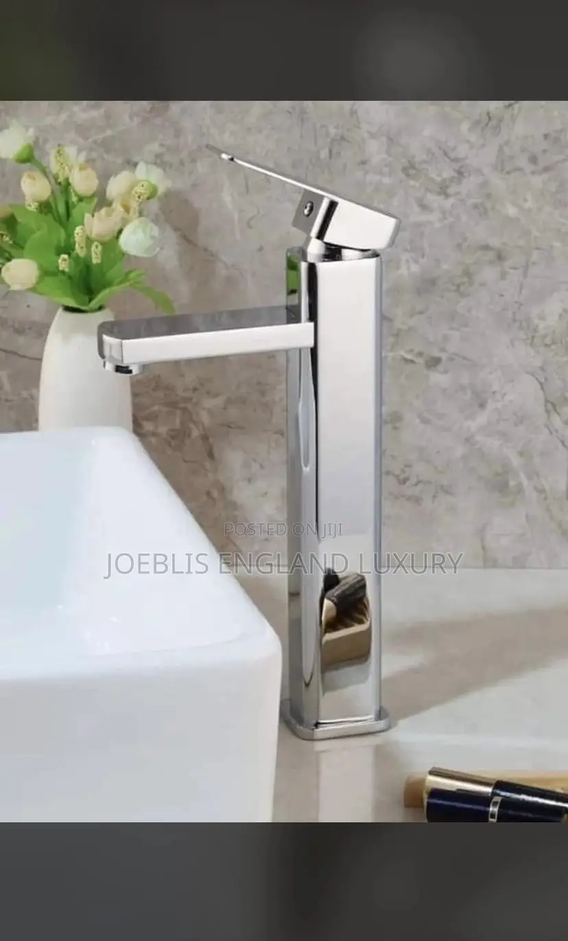 Long Square Basin Mixer Stainless Steel