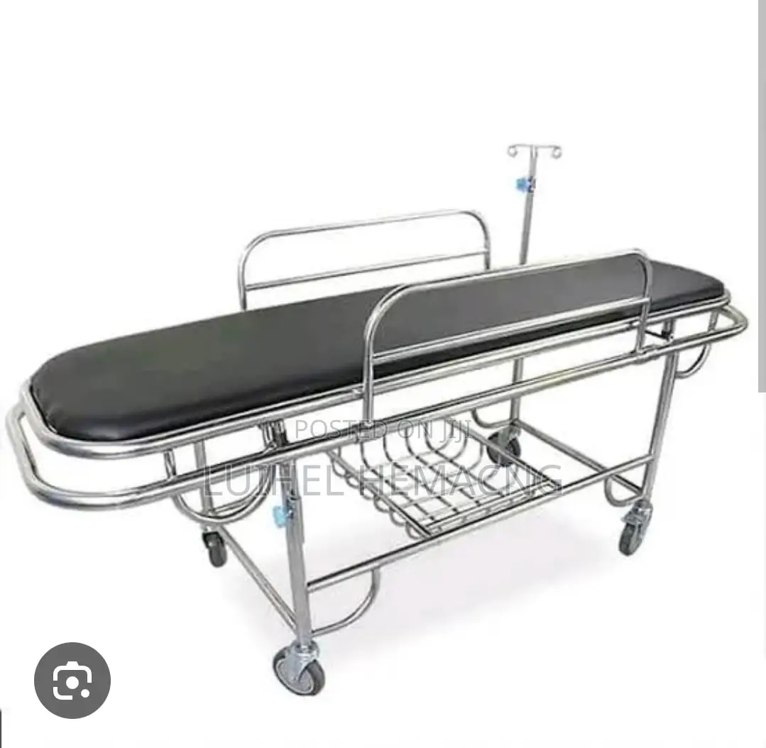 Patient Transfer Trolley With Iv Pole