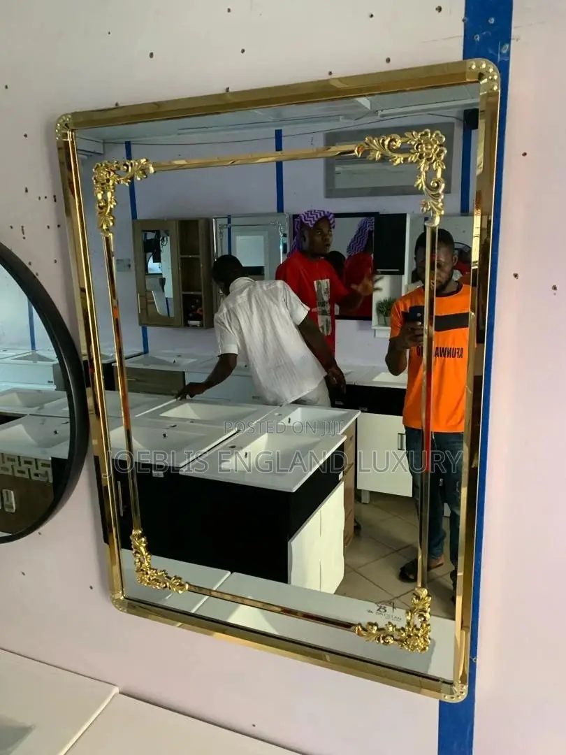 Stainless Gold Frame Mirror 80by60