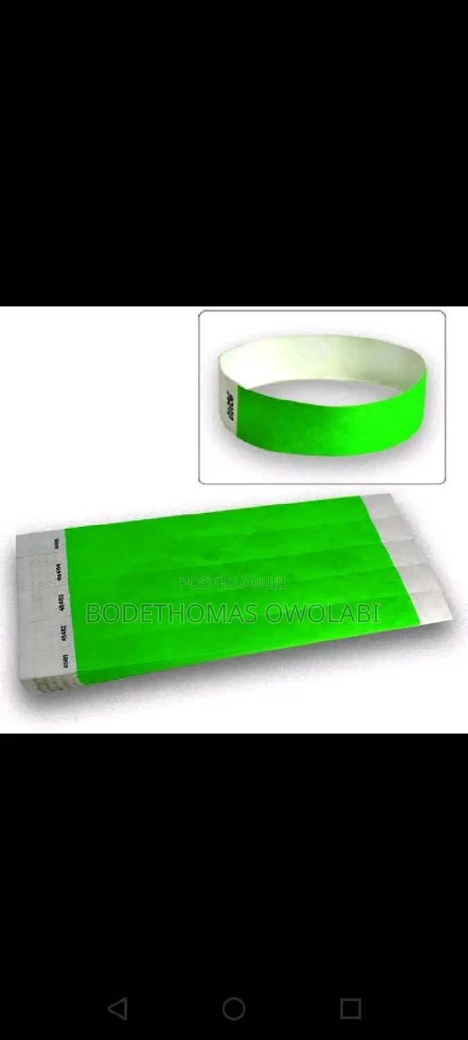 Nice Quality Paper Party Wrist Band