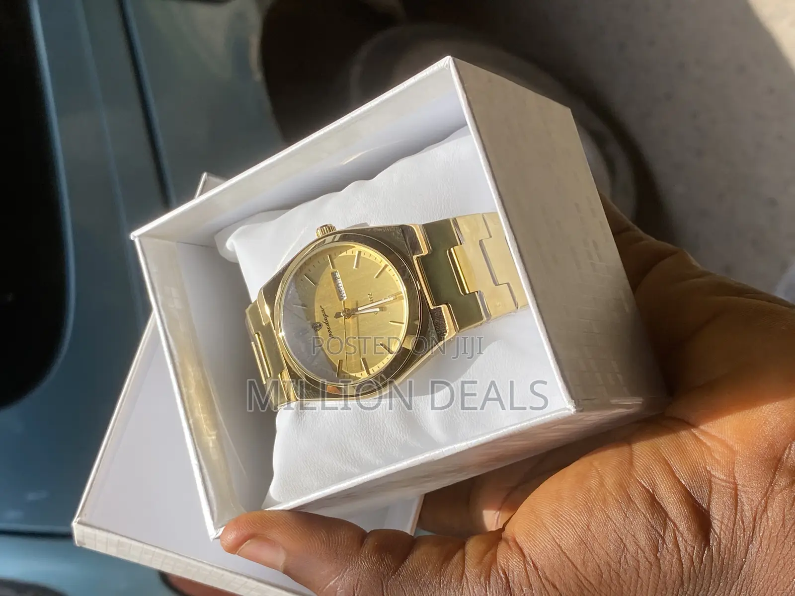Gold Stainless Steel Men’S Wrist Watch