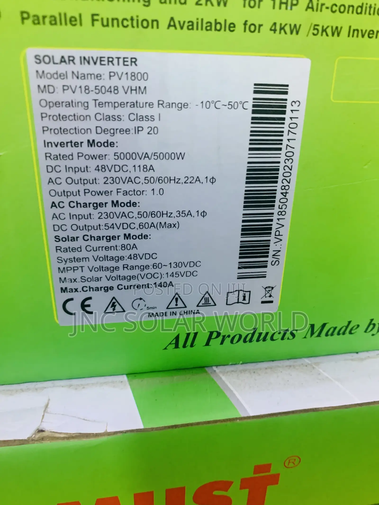 5kva/48v Must Inverter Hybrid