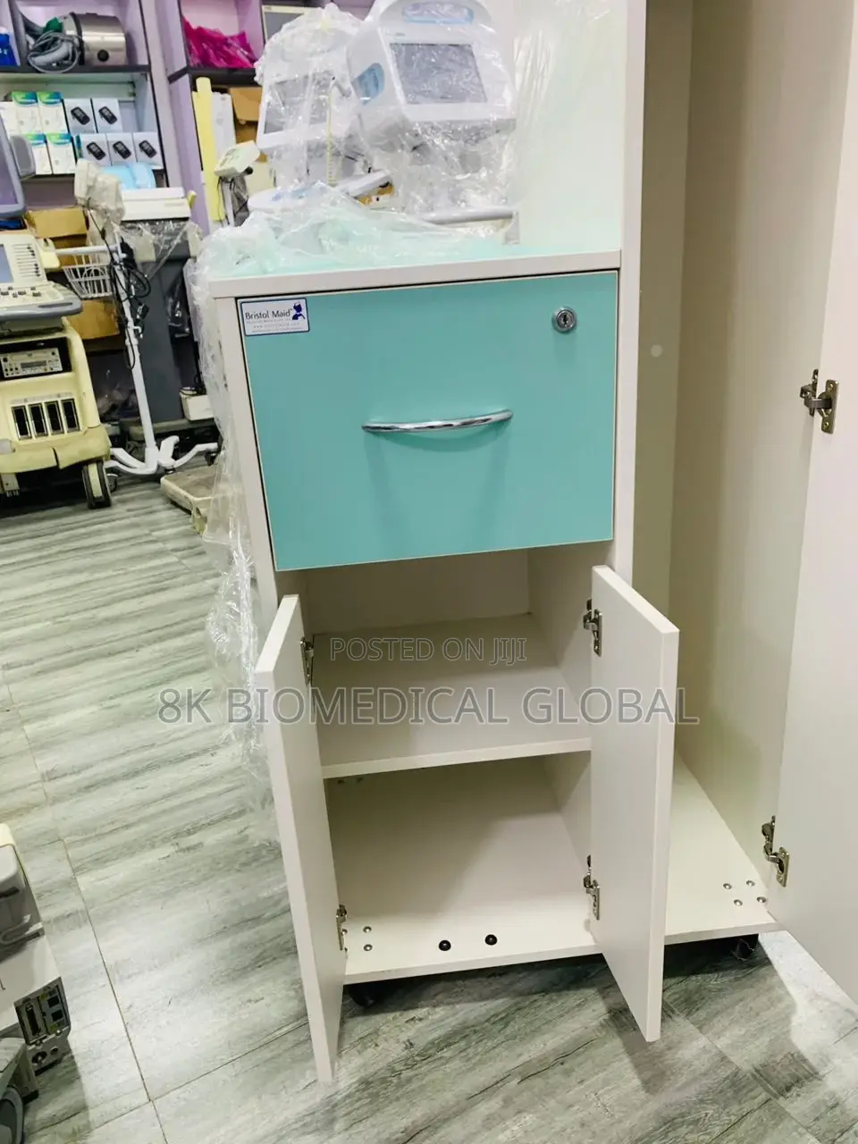 UK Used Bristol Maid Bedside Cabinet / Wardrobe Combination