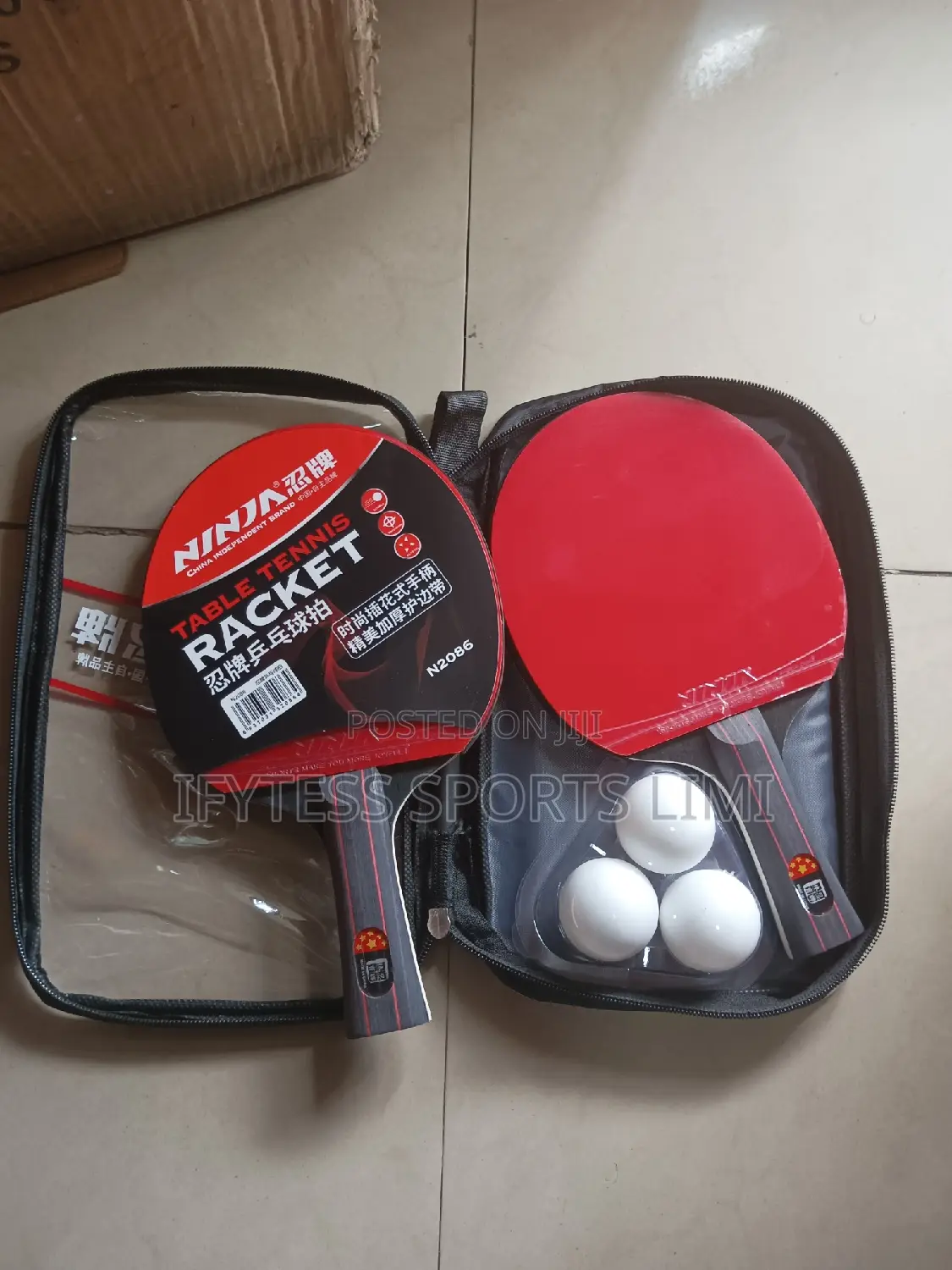 Ninja Table Tennis Bat and Eggs