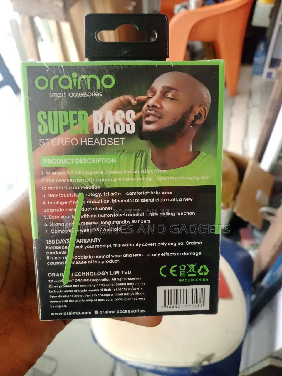 Oraimo Super Bass Stereo Headset (White)
