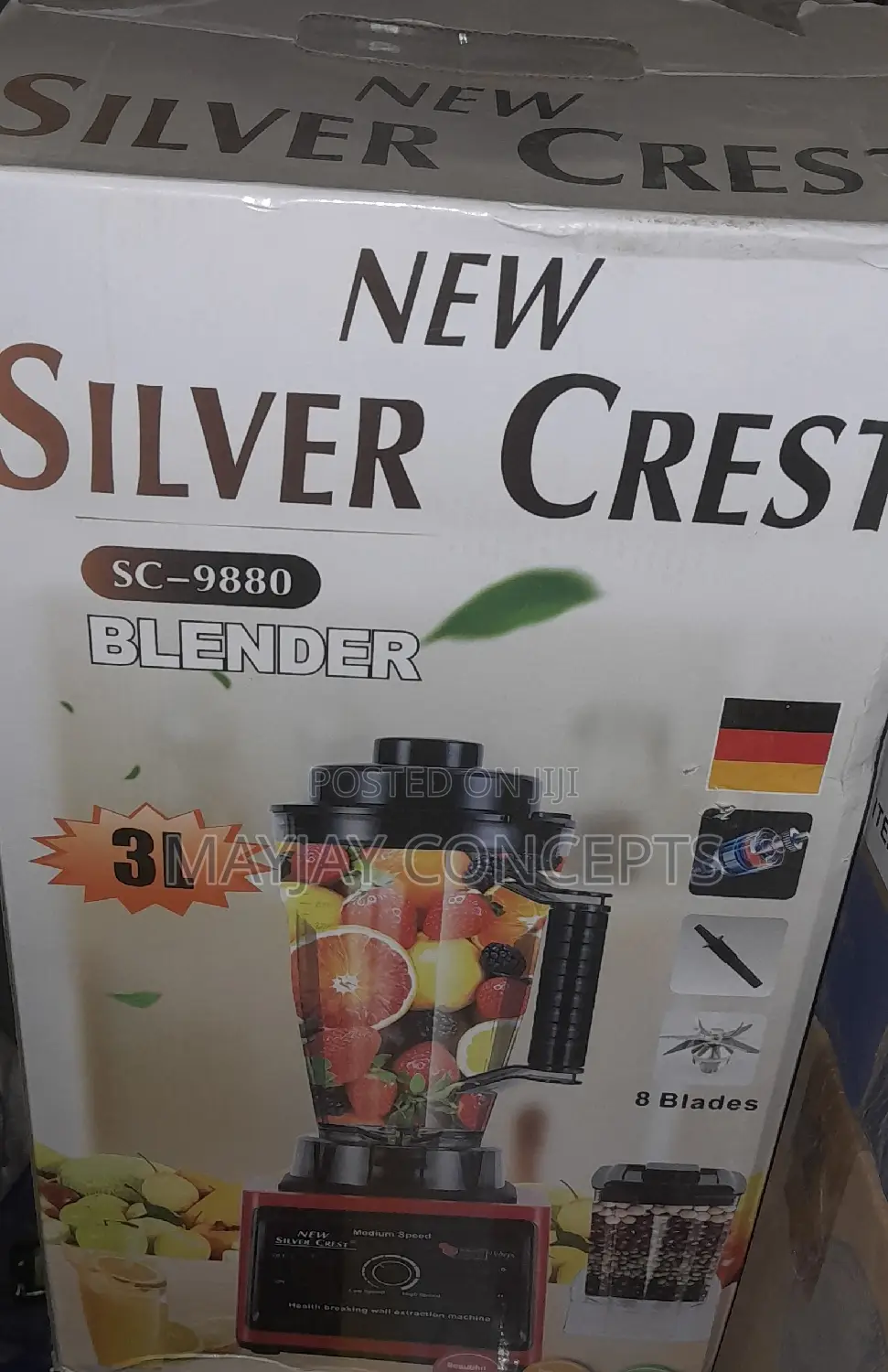 Silver Crest 3L Heavy-Duty Blender and Grinder - 8000W