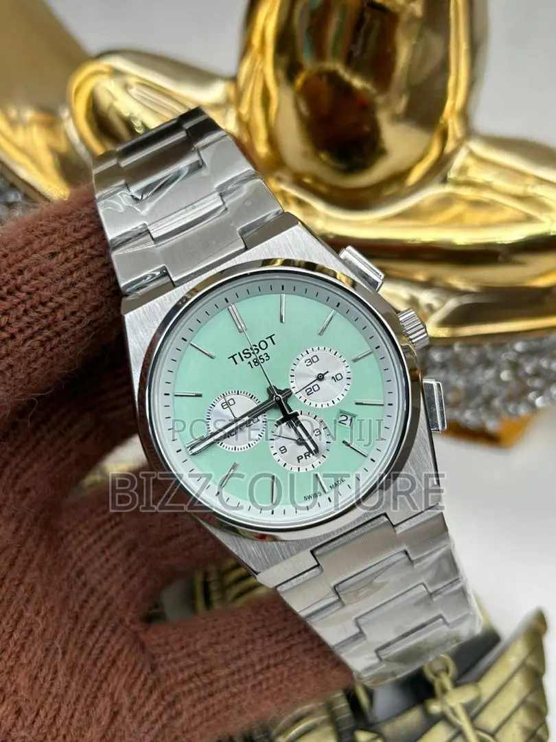 Original TISSOT GREEN Dail SILVER WATCH Available in Store