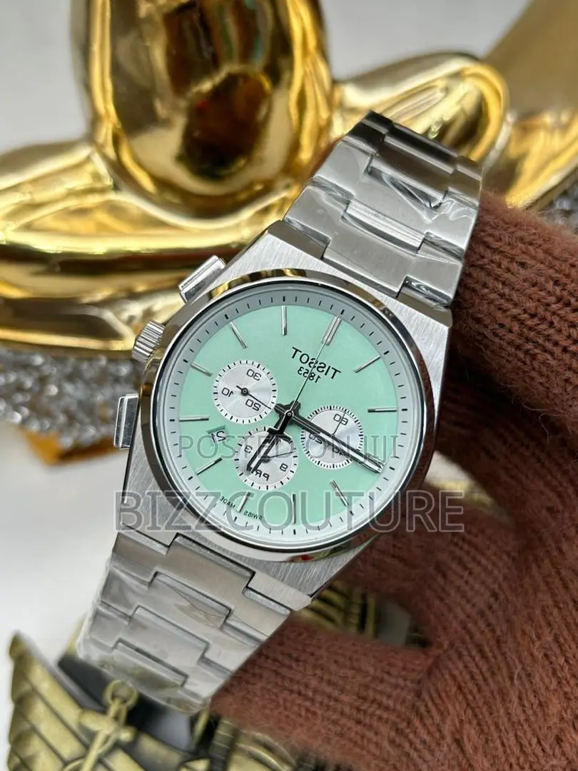 Original TISSOT GREEN Dail SILVER WATCH Available in Store