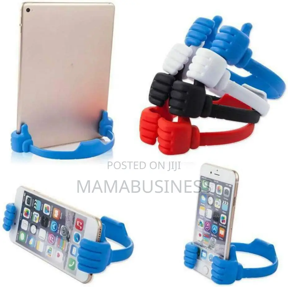 Thumbs Up Ok Stand For Mobile Phones And Tablets - Blue