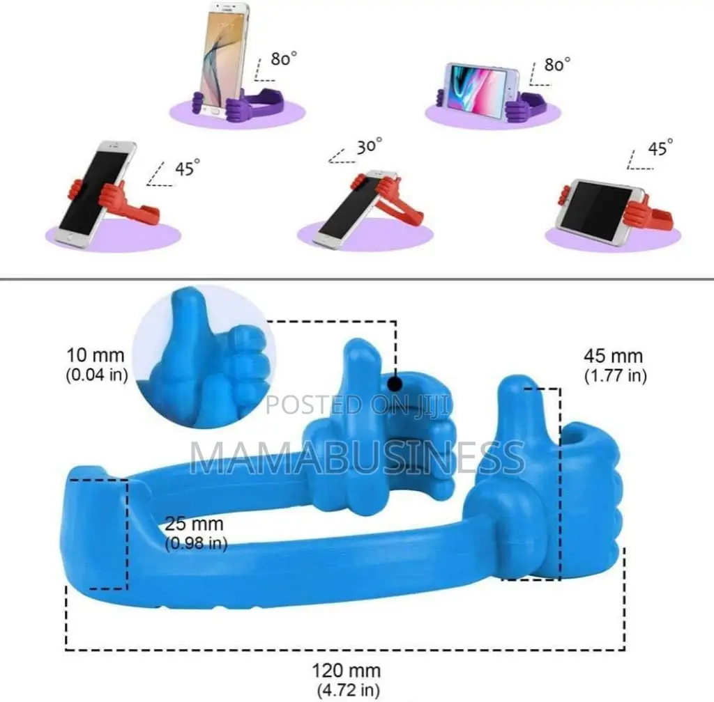 Thumbs Up Ok Stand For Mobile Phones And Tablets - Blue