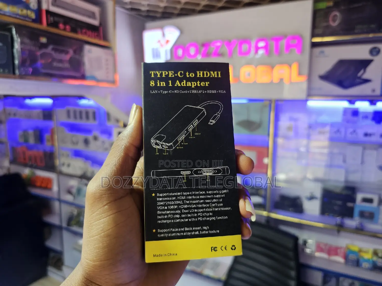 Type-C to HDMI 8 in 1 Adapter for Macbook and Computers