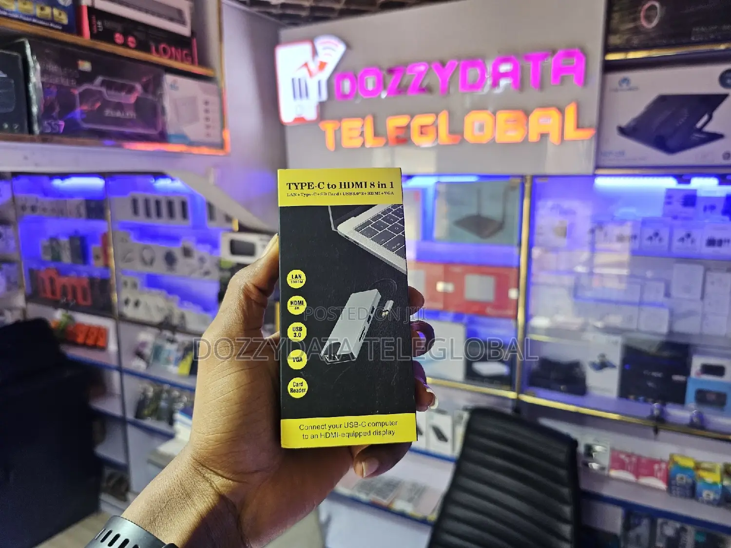 Type-C to HDMI 8 in 1 Adapter for Macbook and Computers