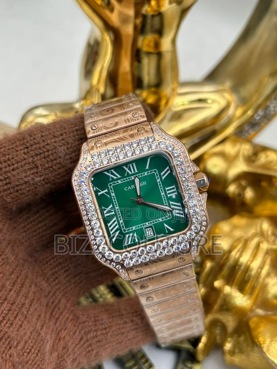 Original CARTIER BLUE Dail GOLD WATCH Is Available in Store