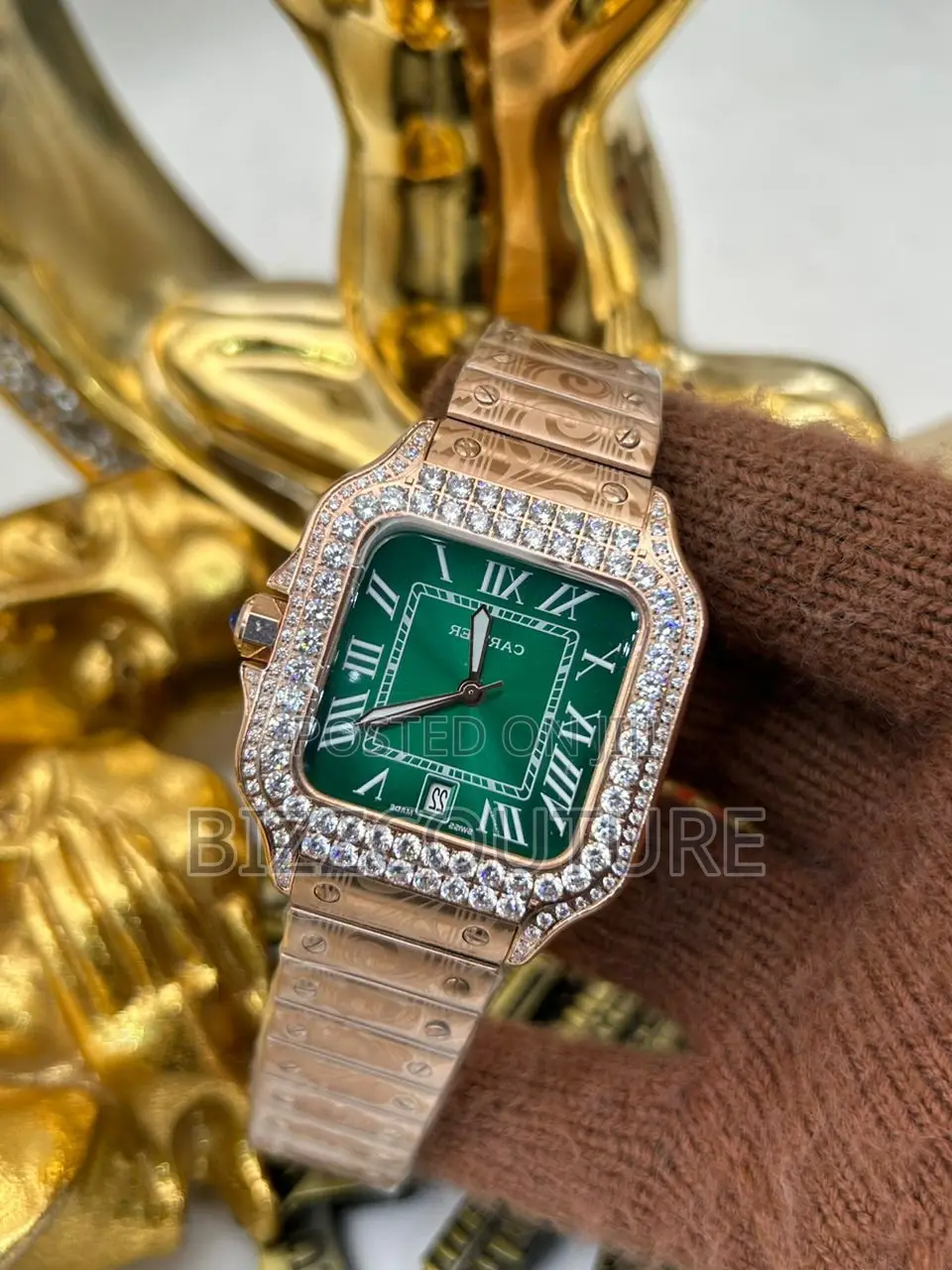 Original CARTIER BLUE Dail GOLD WATCH Is Available in Store