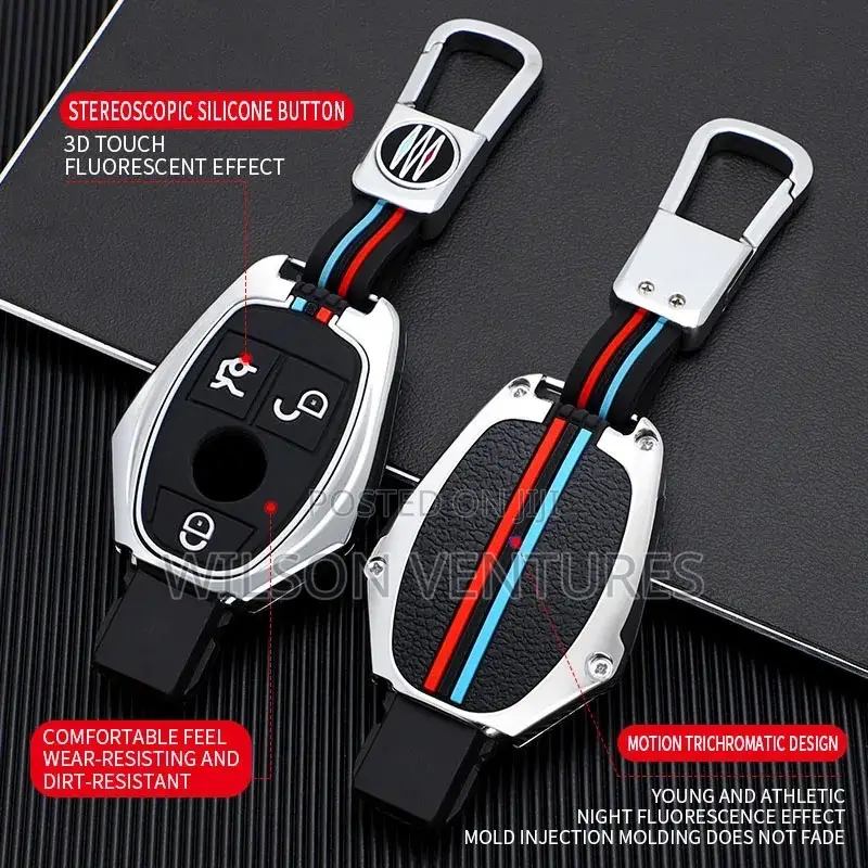 Alloy Car Key Case Protector Cover For Mercedes Benz