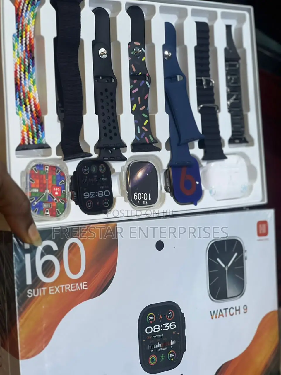 I60 Suit Extreme 2 Smart Watches Earphone 7 Straps.