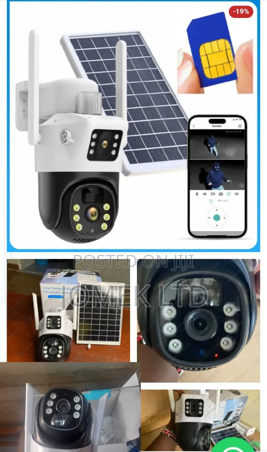 Solar PTZ 4g Sim Dual Lens Camera With Alarm