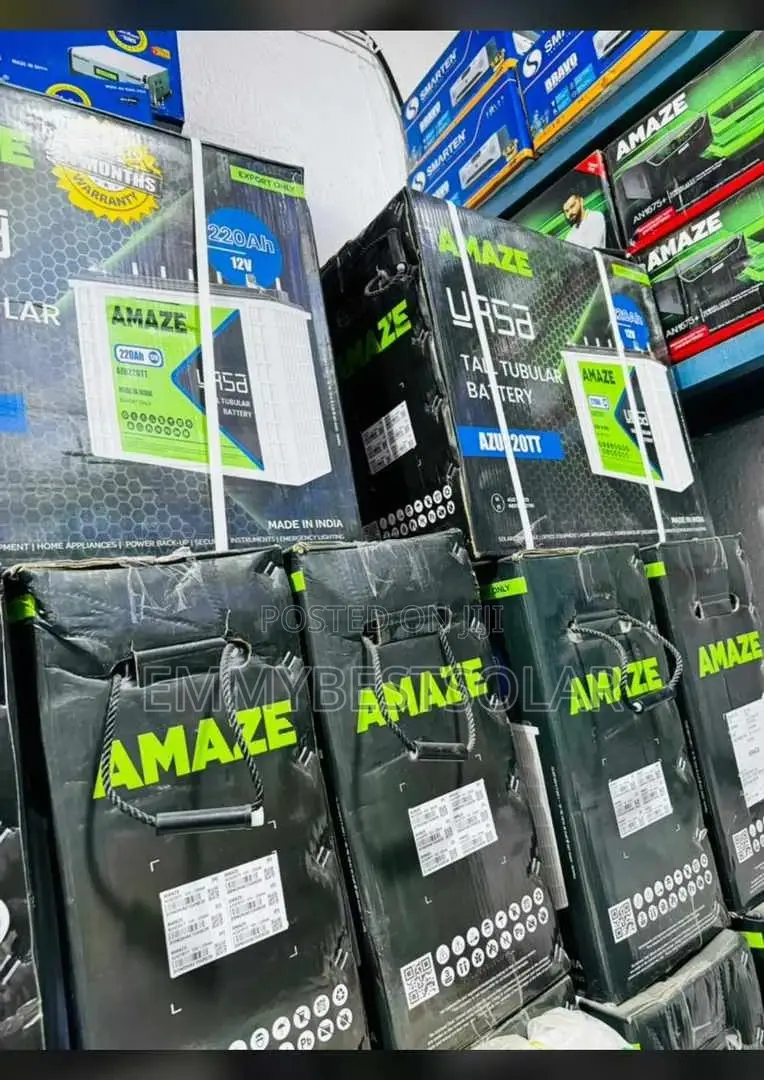 12v 220AH AMAZE Solar Tubular Battery