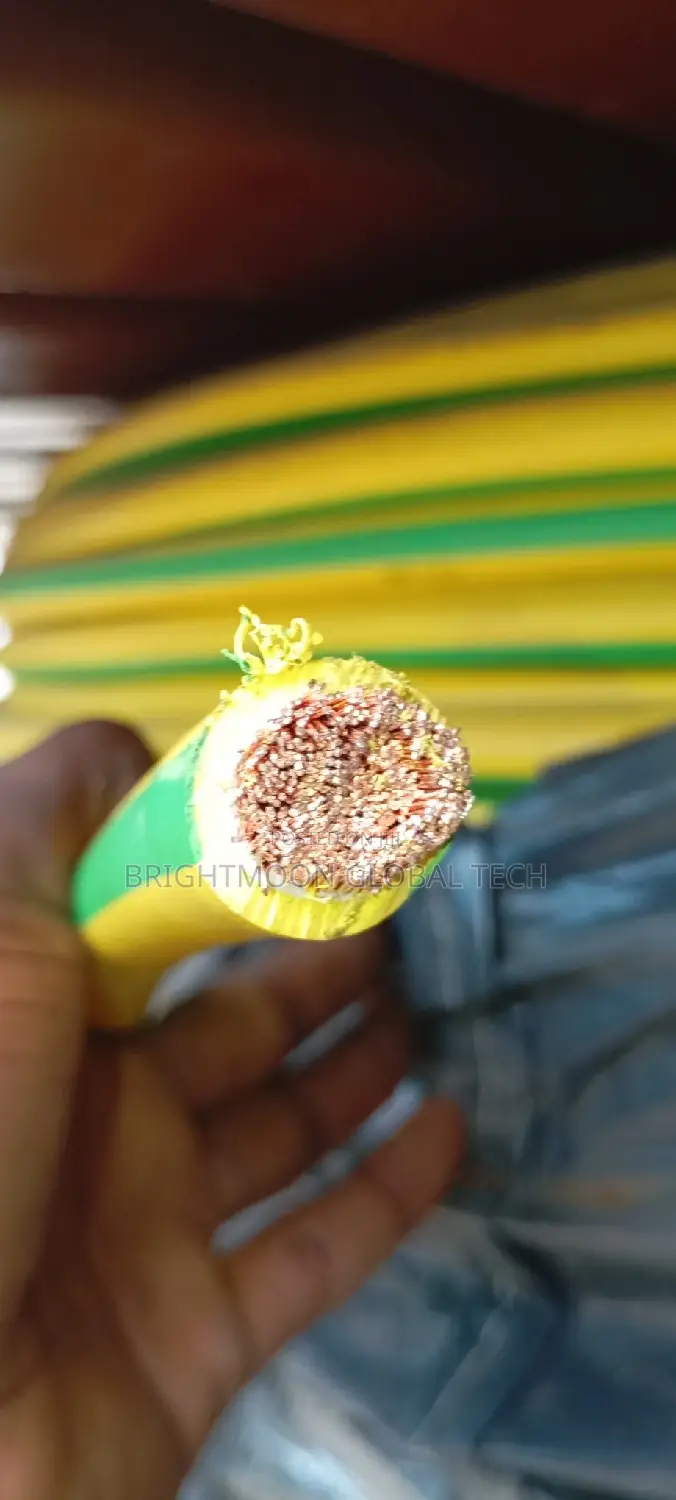 185mm Single Flexible Green and Yellow Earth Wire 