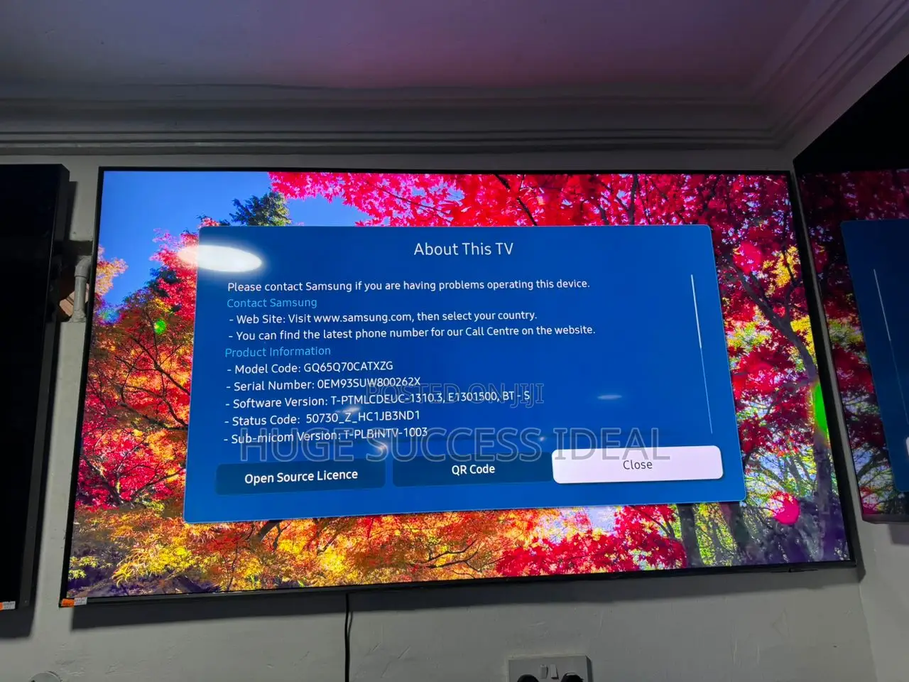 Samsung 65 Inch Qled Q70C Quantum HDR Dual LED Smart TV