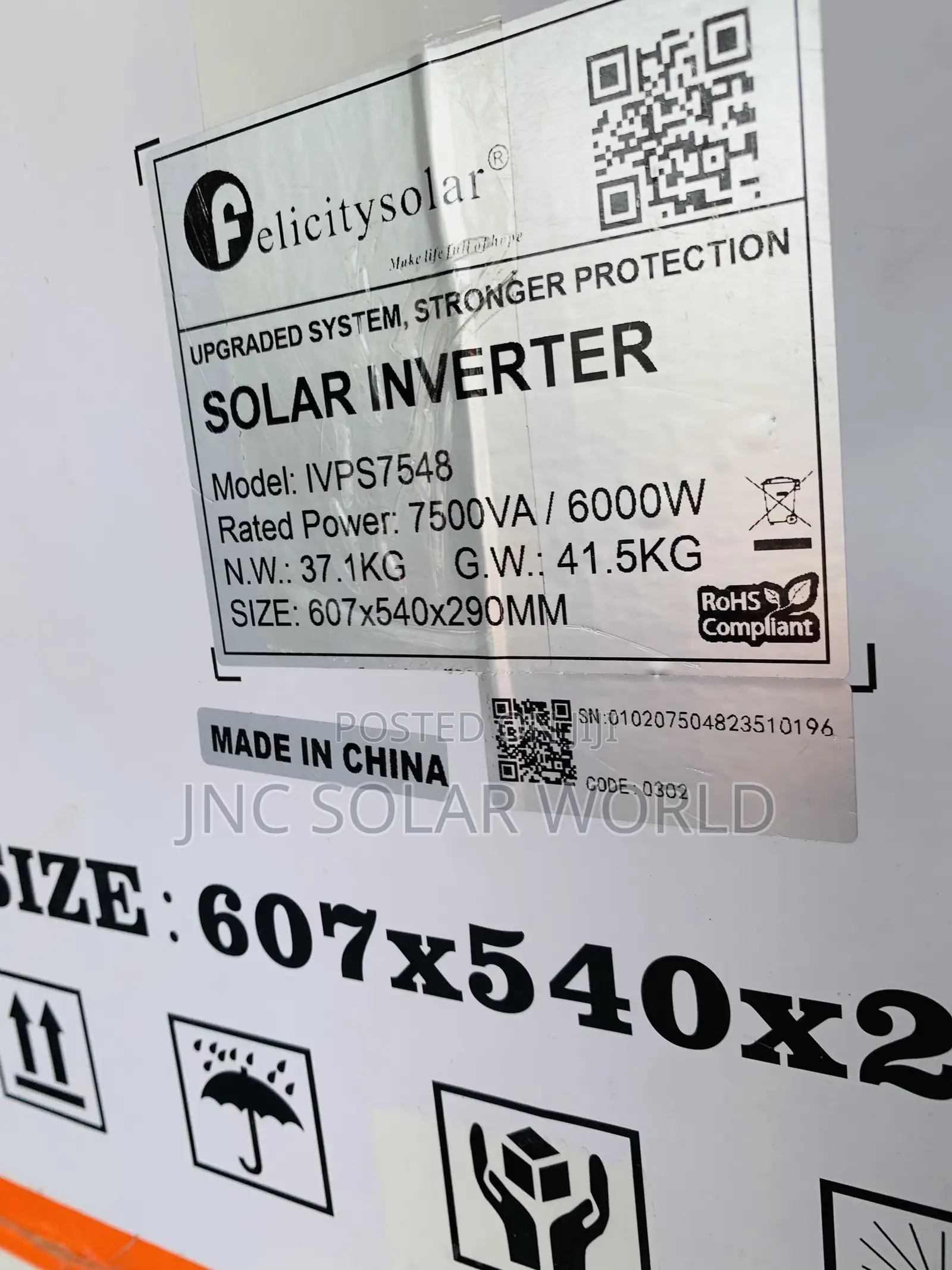 7.5kva /48v Felicity Inverter