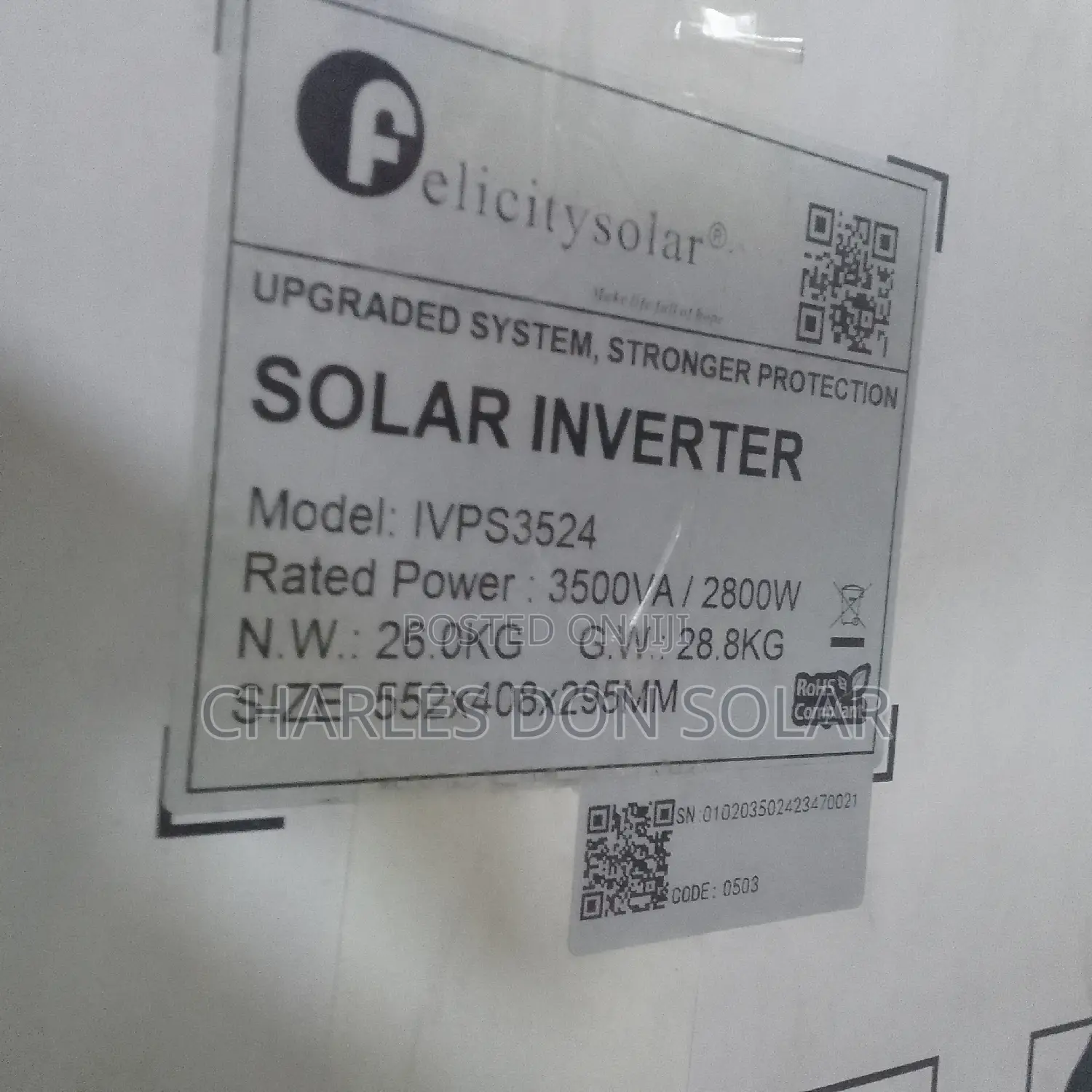 3.5 Kva Felicity Inverter