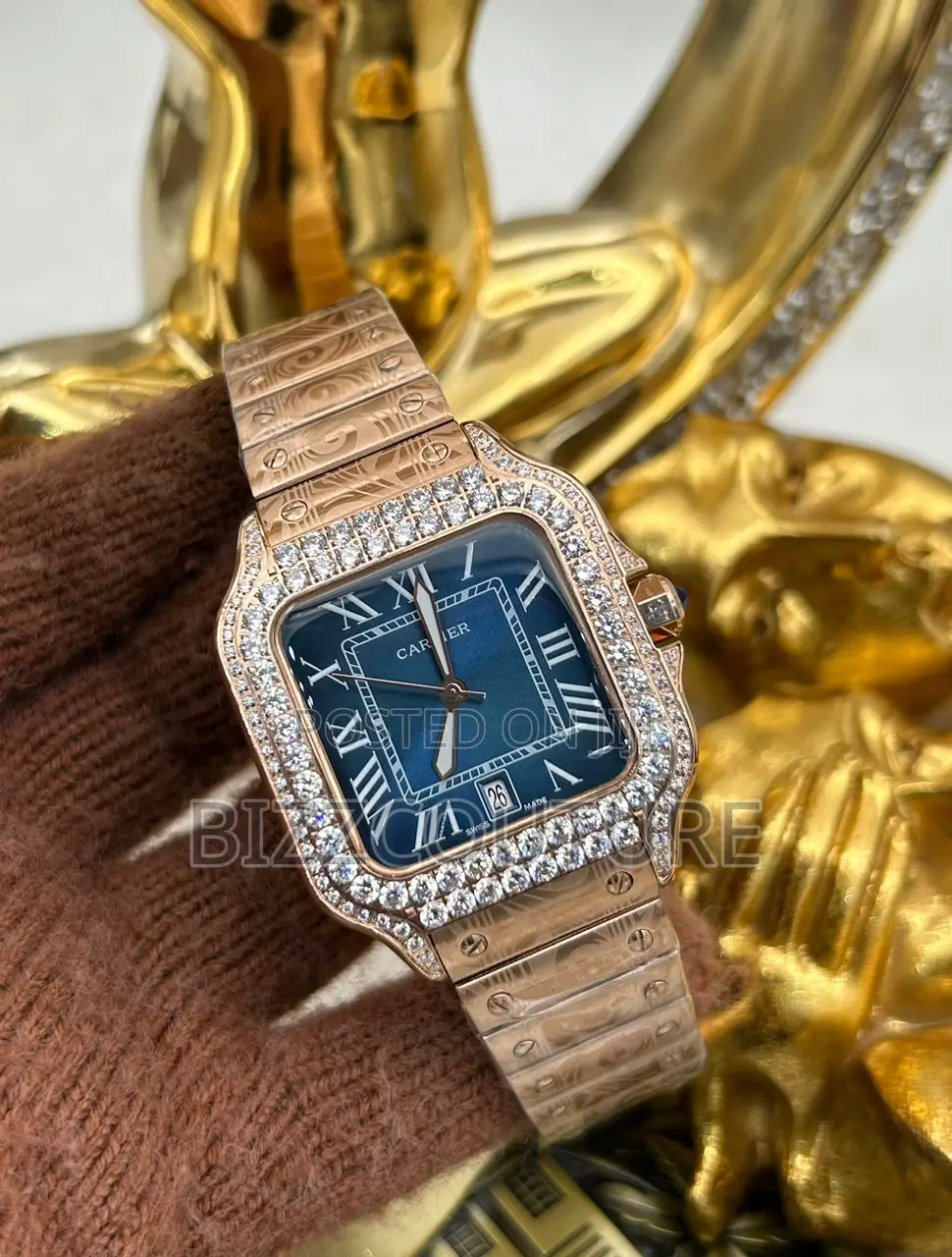 Original CARTIER BLUE Dail GOLD WATCH Available in Store