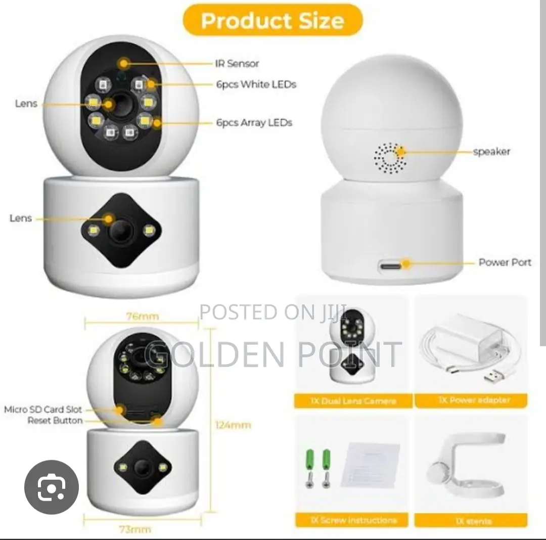 3mp+3mp =6mp Dual Lens Wireless Wi-Fi CCTV Camera V380 App