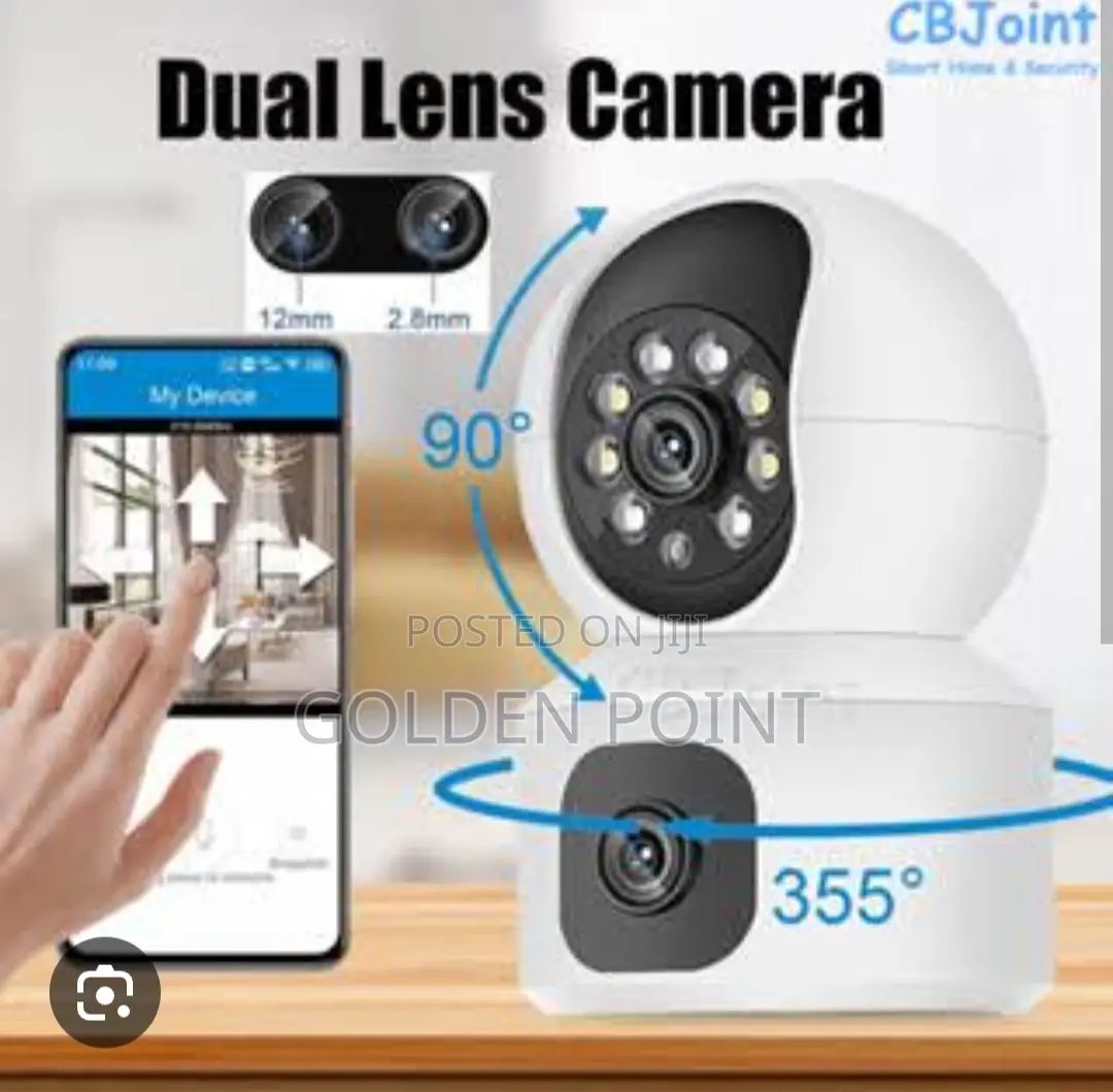 3mp+3mp =6mp Dual Lens Wireless Wi-Fi CCTV Camera V380 App