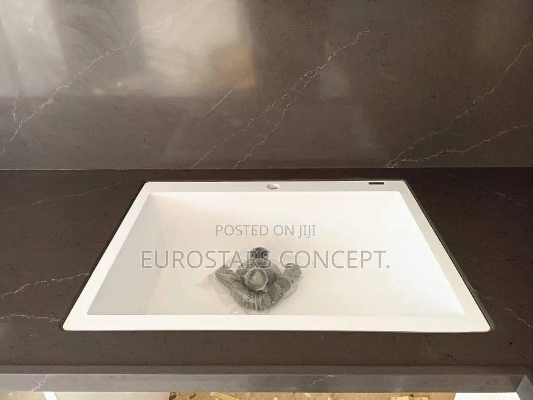 White Single Marble Sink