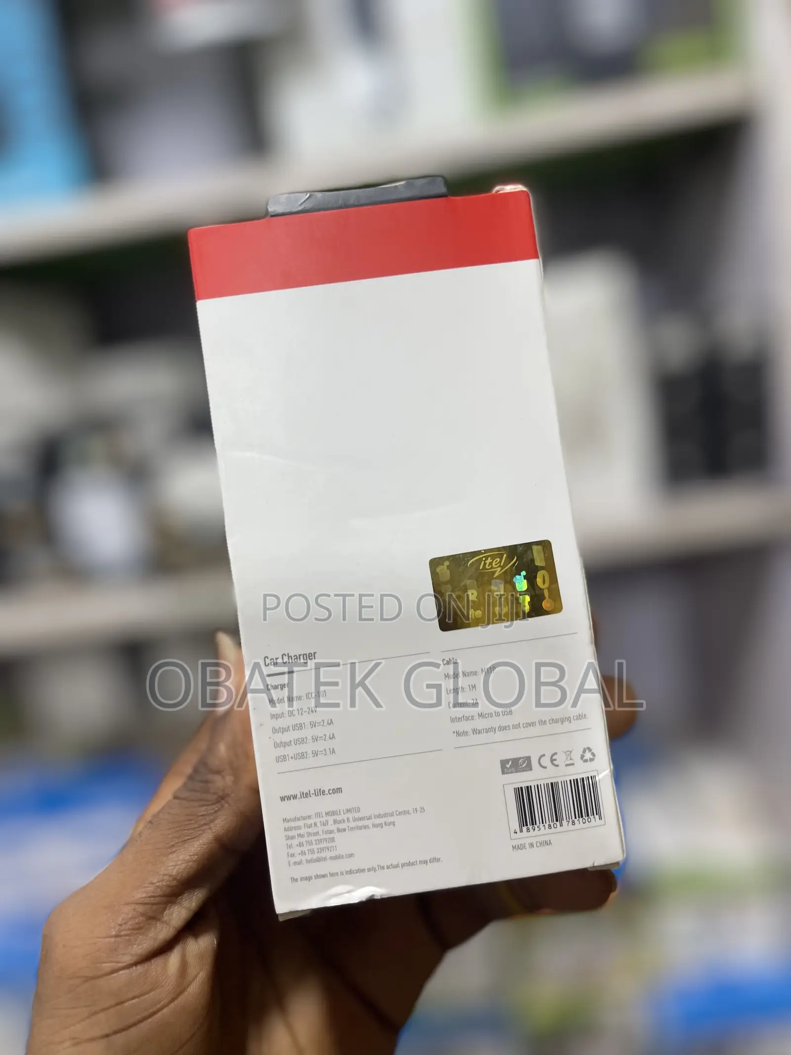 Itel 15w Fast Charging Dual USB Car Charger
