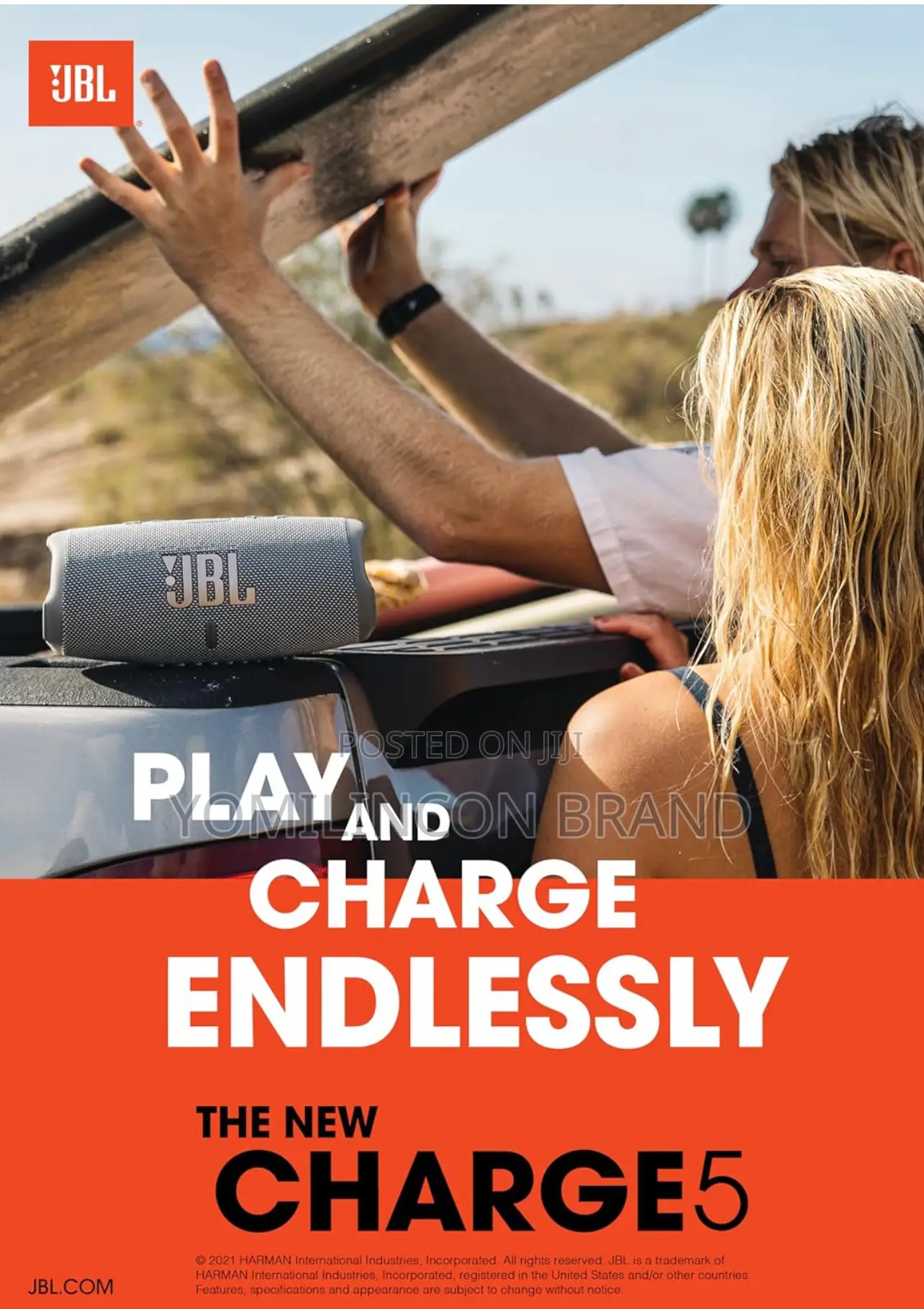 JBL Charge 5 Portable Wireless Bluetooth Speaker With IP67