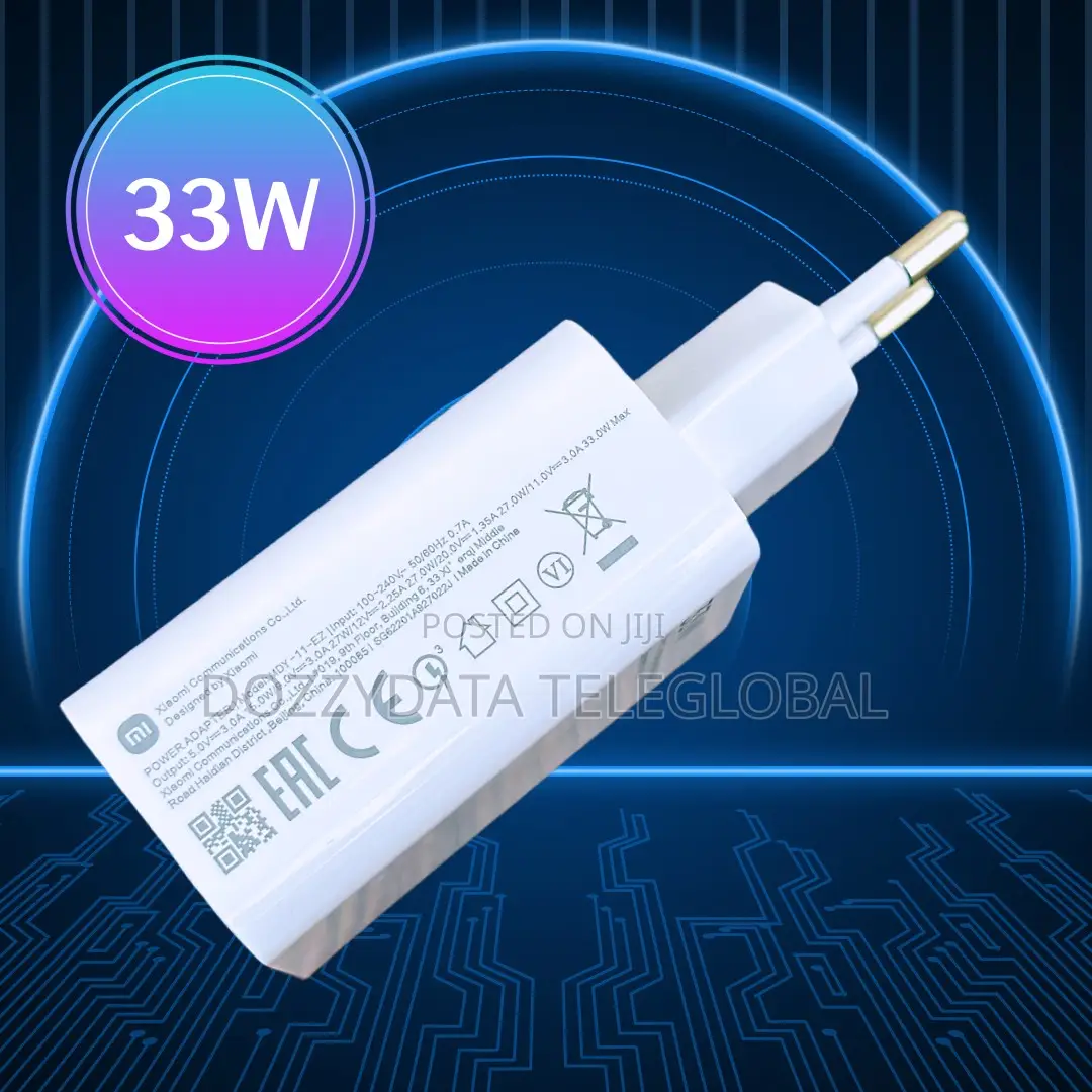 Original Xiaomi 33w Charger Eu Adapter Turbo Fast Charge Usb