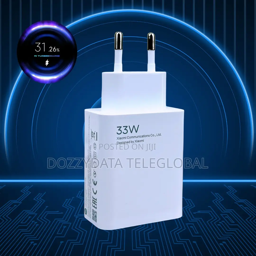 Original Xiaomi 33w Charger Eu Adapter Turbo Fast Charge Usb