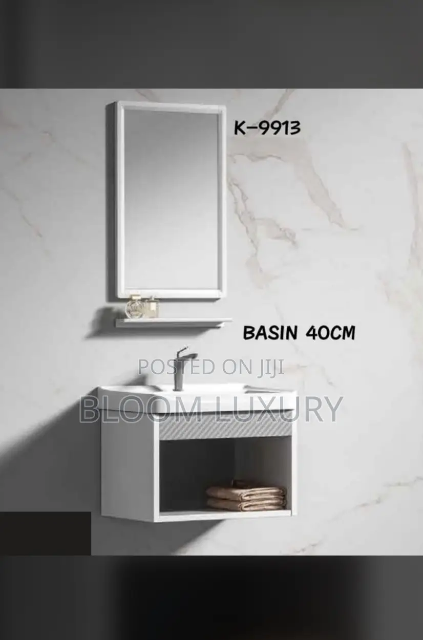 Mini Wash Hand Basin With Under Cabinet and Mirror