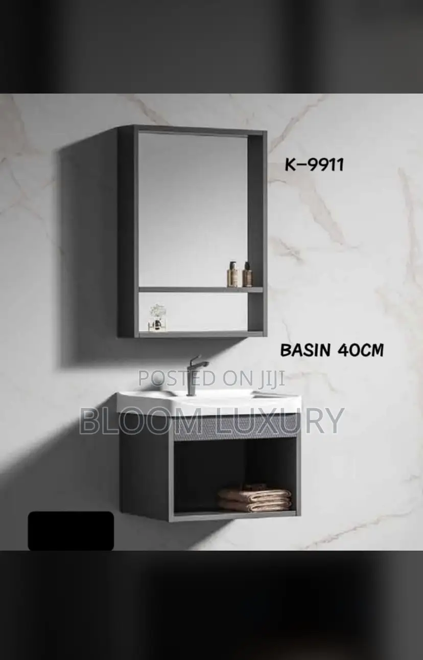 Mini Wash Hand Basin With Under Cabinet and Mirror