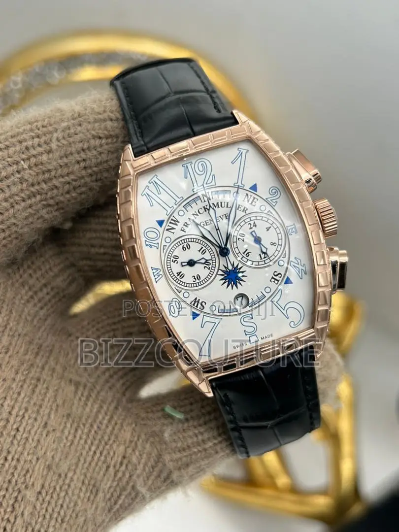 Original FRANCK Muller Black Leather Watch Is Available
