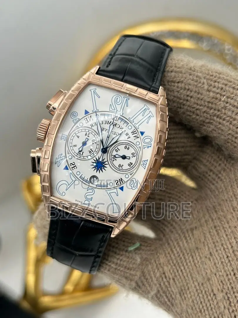 Original FRANCK Muller Black Leather Watch Is Available